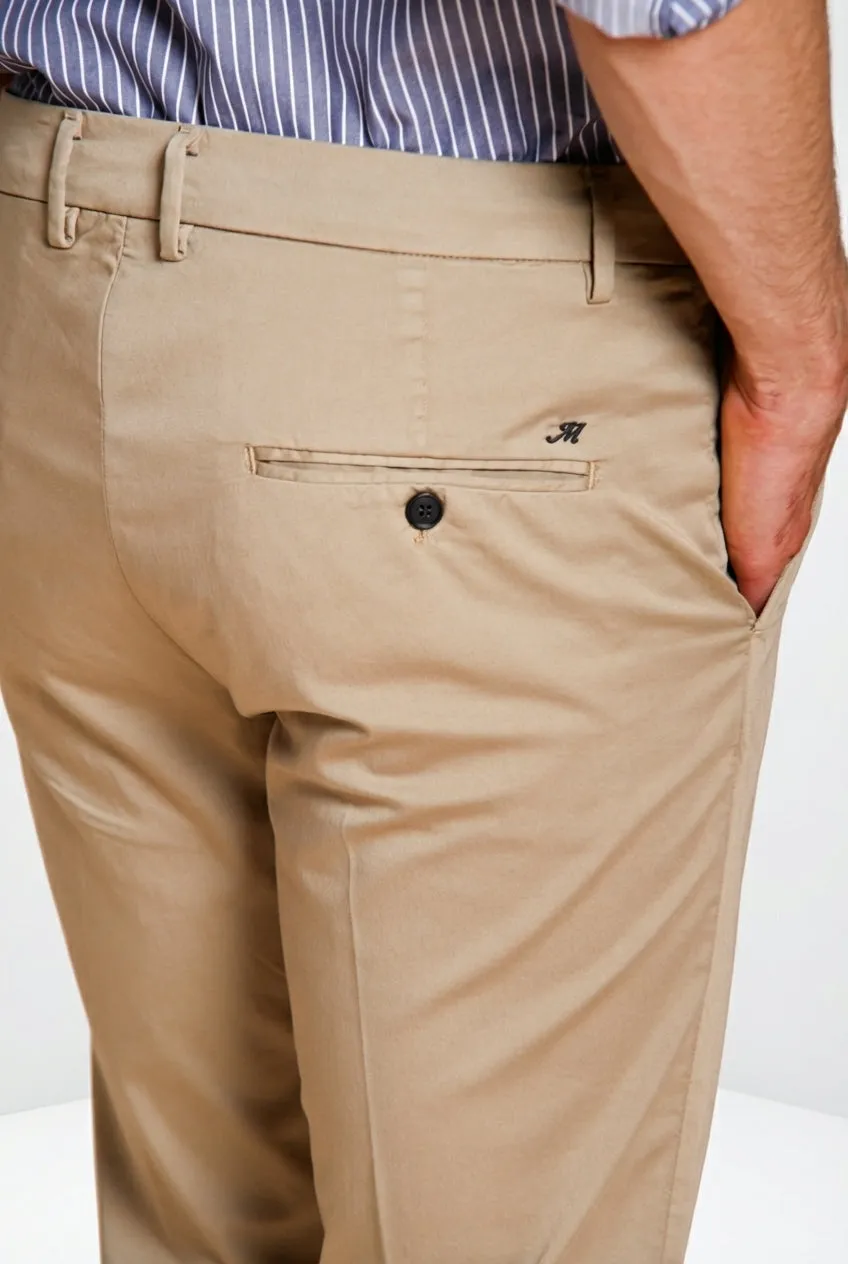 Mason's Torino Travel pantalone chino uomo kaki raso slim
