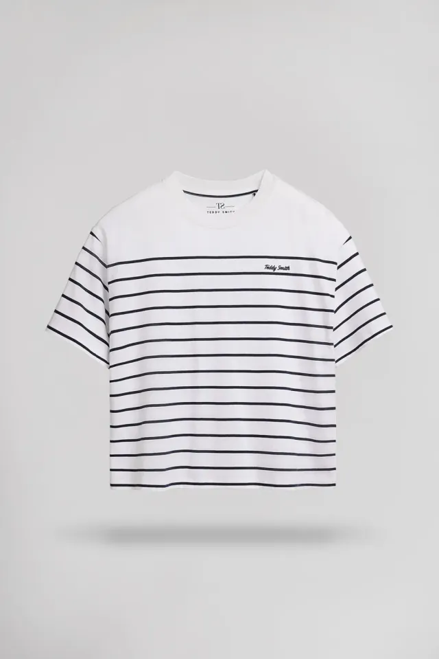 Teddy Smith T-Carla Stripes t-shirt righe blu donna