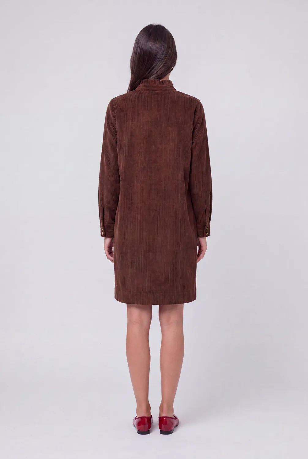 Teddy Smith R-Vicka ML abito velluto cioccolato donna cotone
