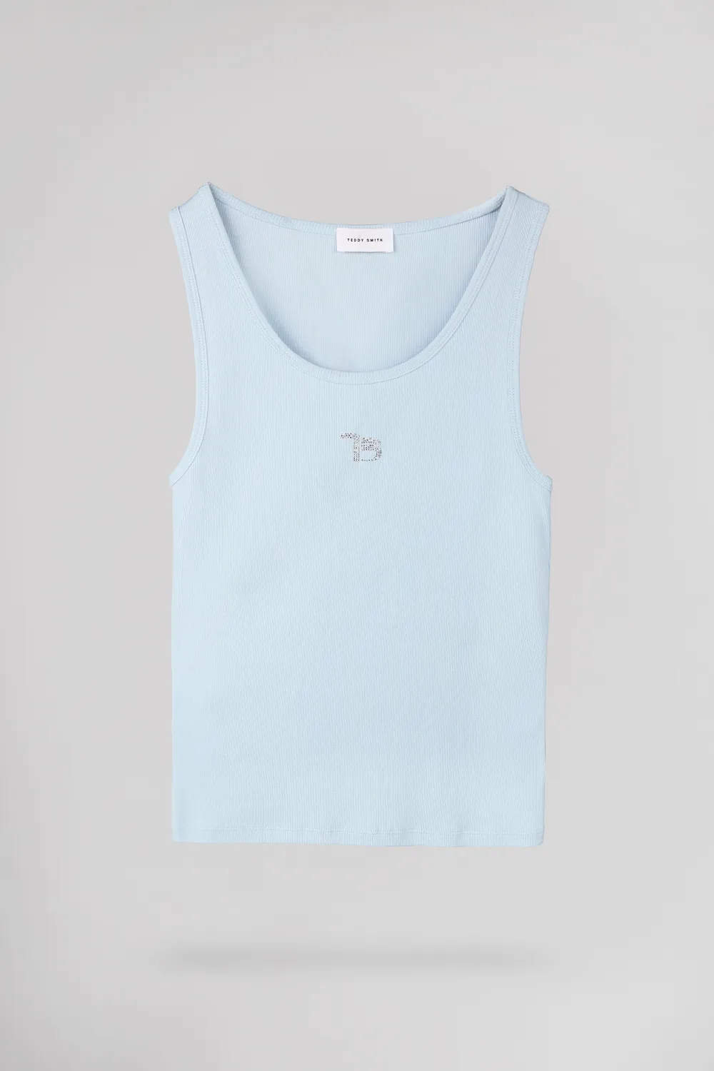 Teddy Smith D-Avril canotta azzurra donna strass