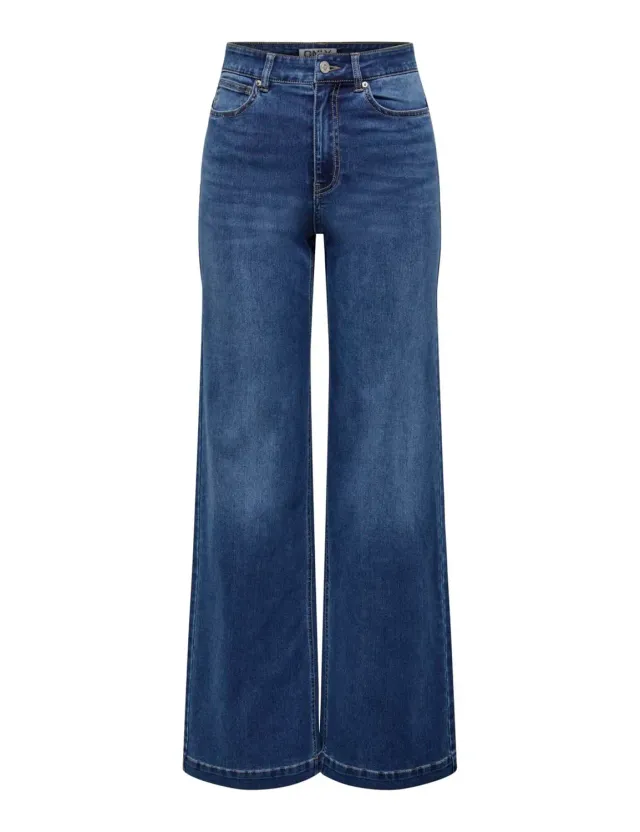 Only Onlcomet jeans donna wide leg vita media