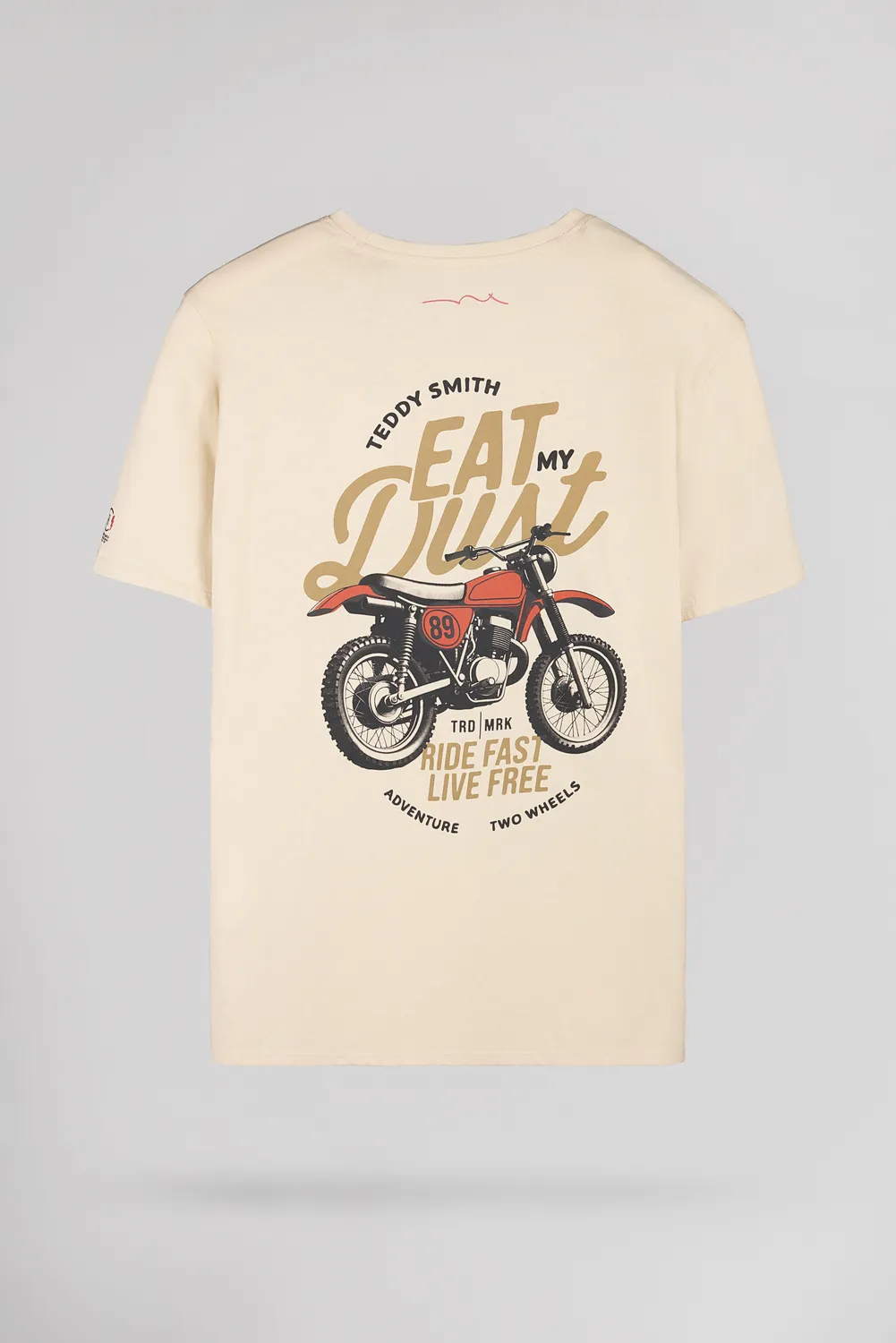 Teddy Smith T-Carso MC t-shirt uomo Soft Grege moto