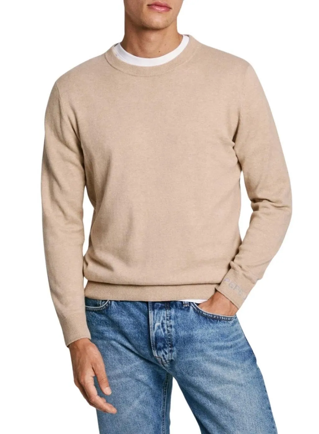 Pepe Jeans New Andre Crew Neck maglione uomo tinta unita
