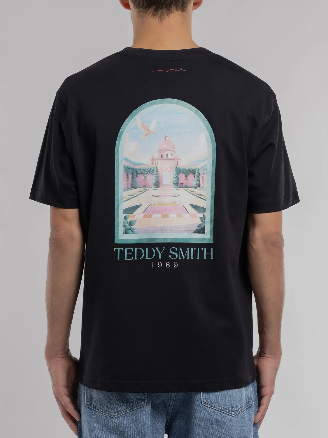 Teddy Smith T-Andrew MC t-shirt ampia dark navy cotone