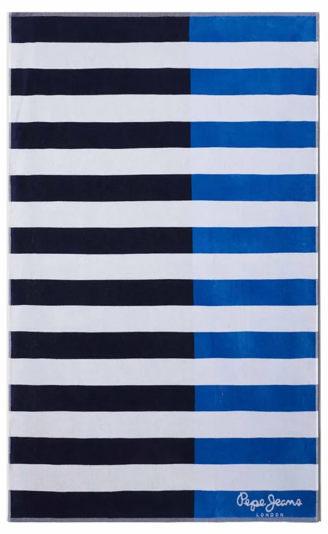 Pepe Jeans Stripes asciugamano blu cotone