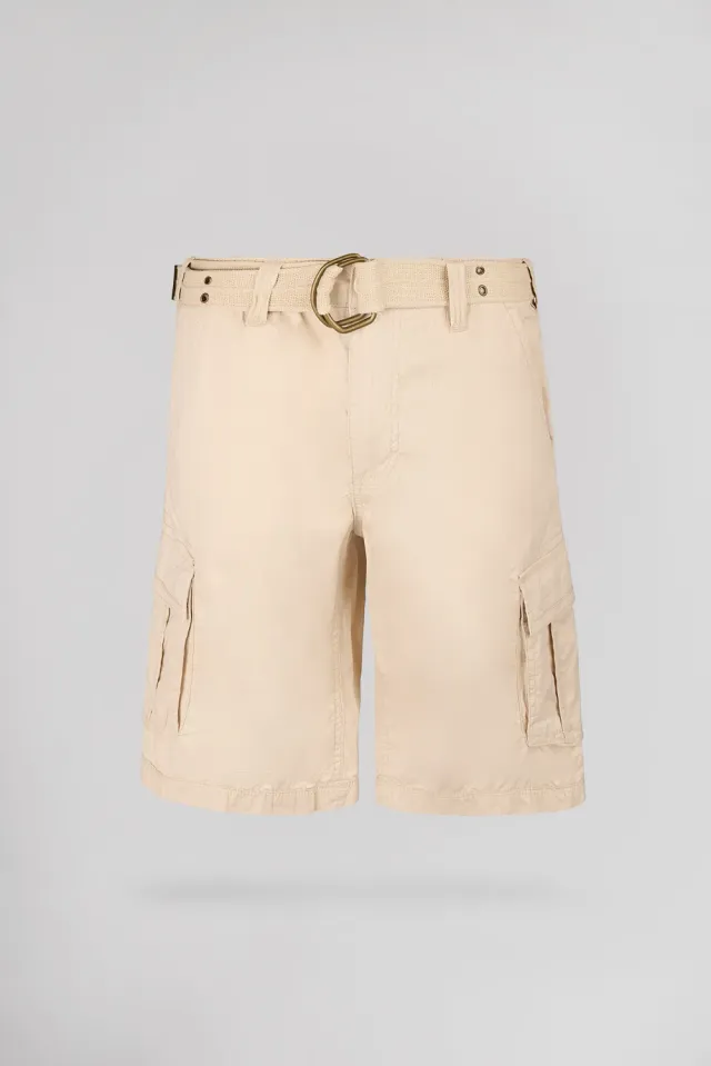 Teddy Smith Sytro 3 bermuda uomo cream tasche