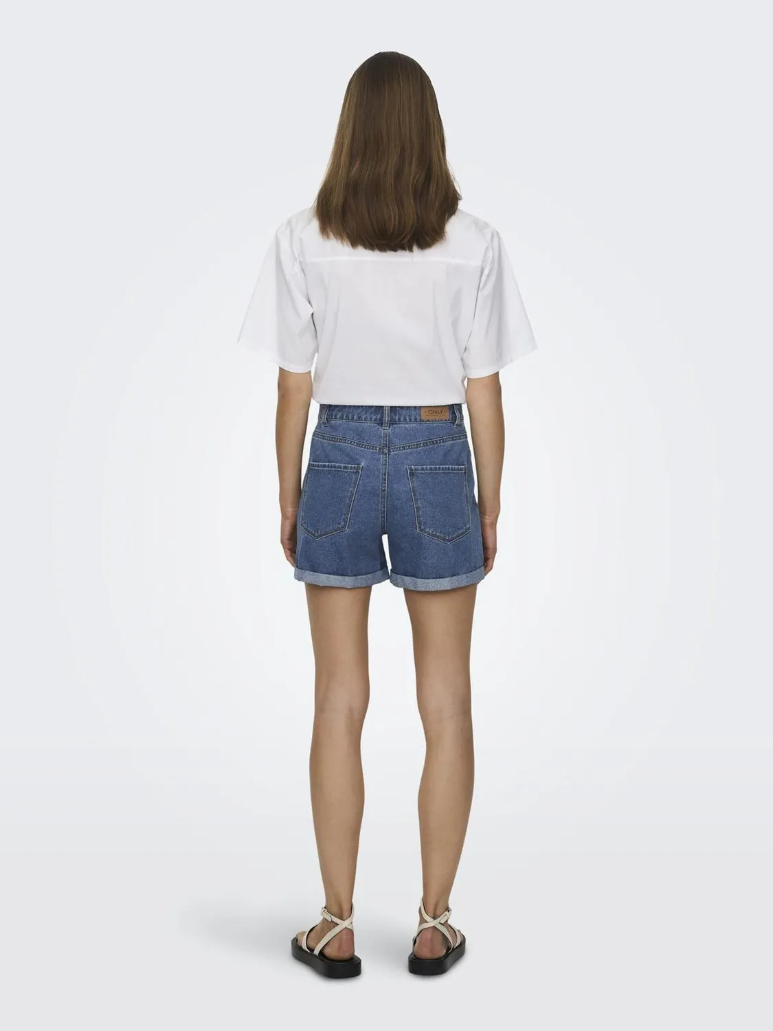 ONLY Onlvega High Waist shorts donna Medium Blue Denim