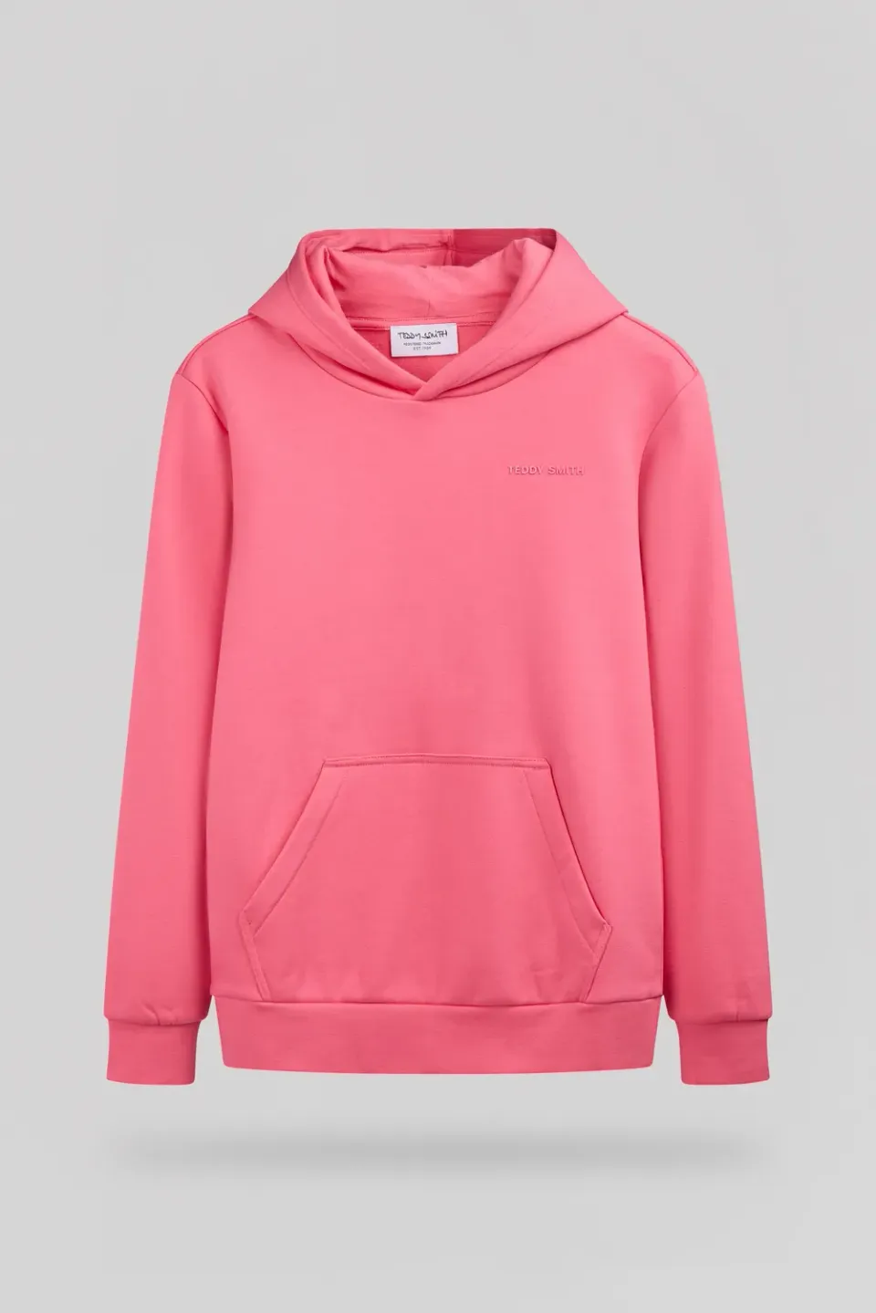 Teddy Smith S-Nark Hoody Jr Felpa Bimbo Rosa Felpata