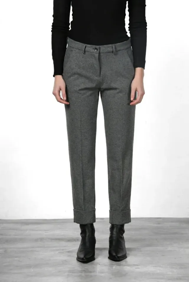 Mason's New York Carrot chino donna grigio jersey