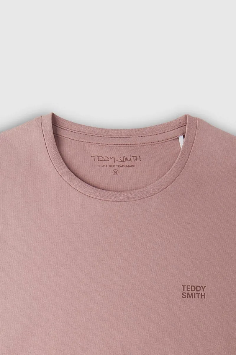 Teddy Smith The Tee 1 MC T-shirt uomo rosa girocollo