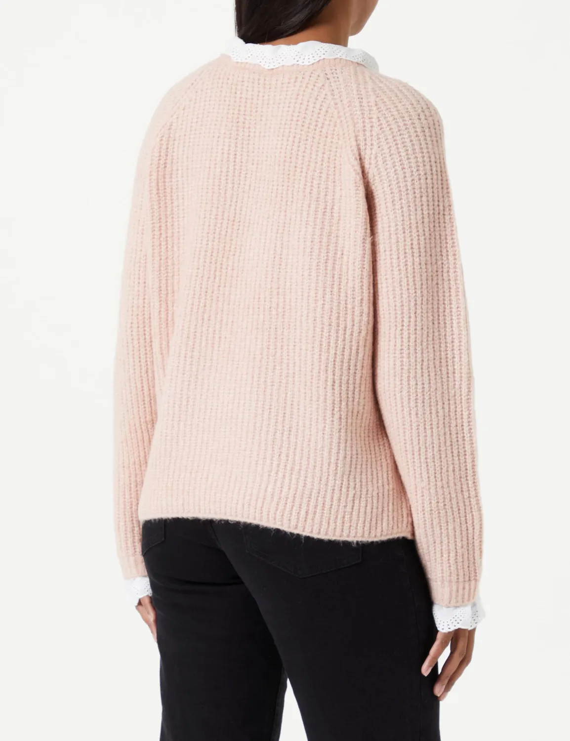 Only Onlcila maglione donna collo alto grigio mix