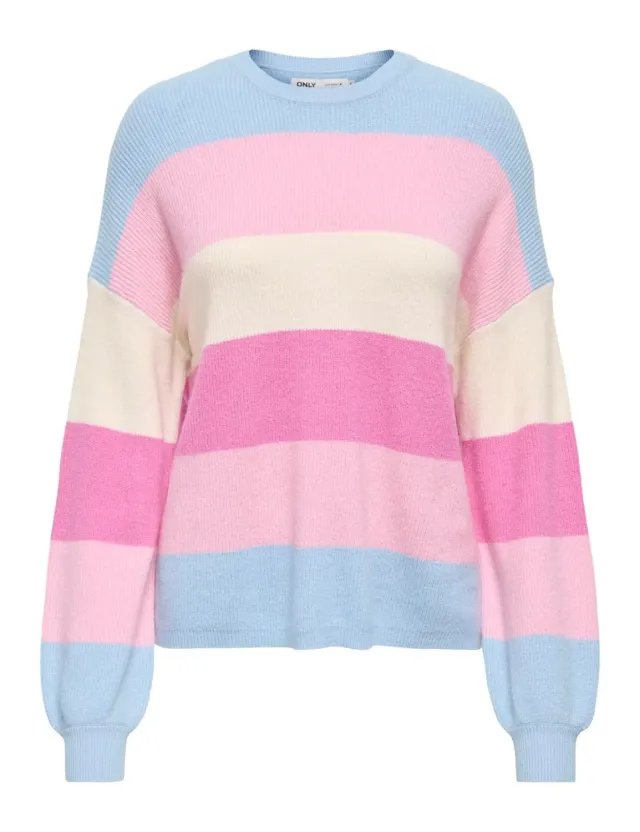 ONLY Onlibi maglione blu cachemire S