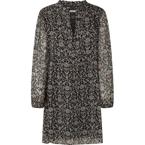 Pepe Jeans Pomme vestito donna M corto chiffon plumeti