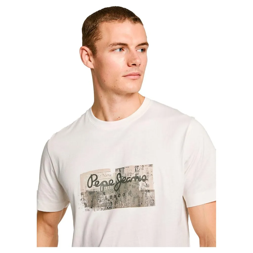 Pepe Jeans Dalter T-Shirt Uomo Bianca Taglia L in Cotone
