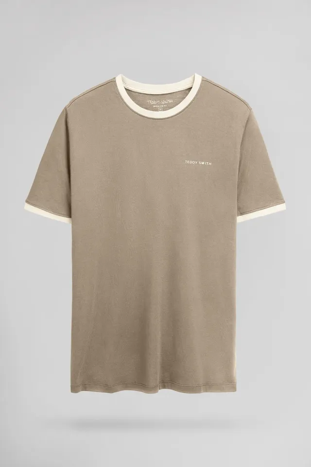 Teddy Smith The-Tee 2 R MC T-Shirt Wolf Beige Uomo
