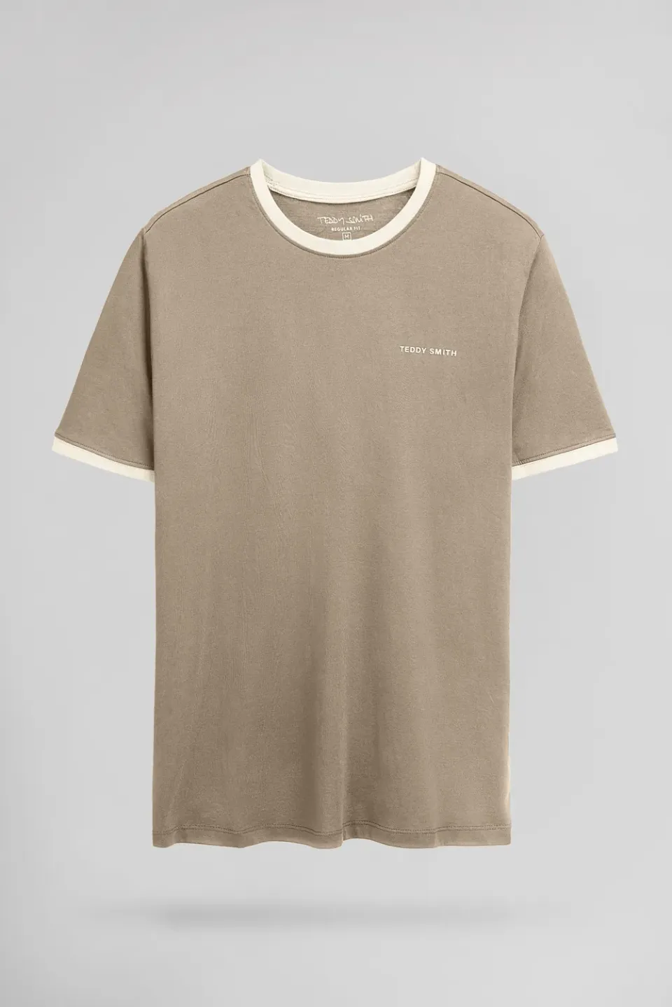 Teddy Smith The-Tee 2 R MC T-Shirt Wolf Beige Uomo