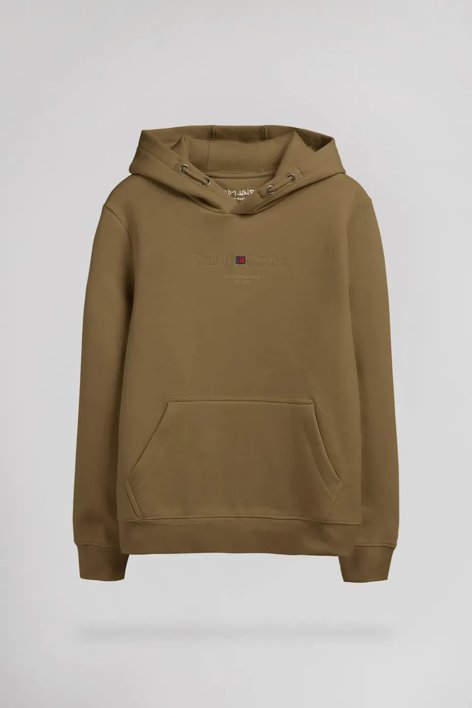 Teddy Smith S-Jim Hoody Jr felpa ragazzo noisette cappuccio