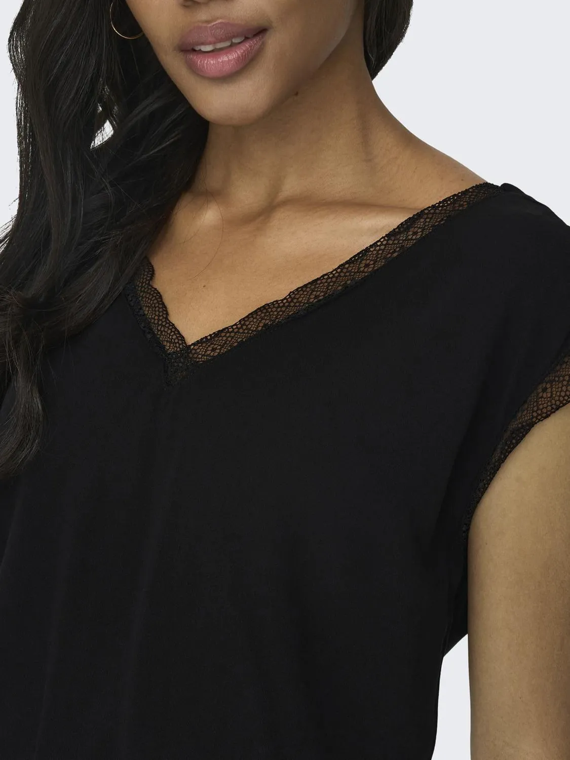 ONLY Onljasmina top donna nero basic