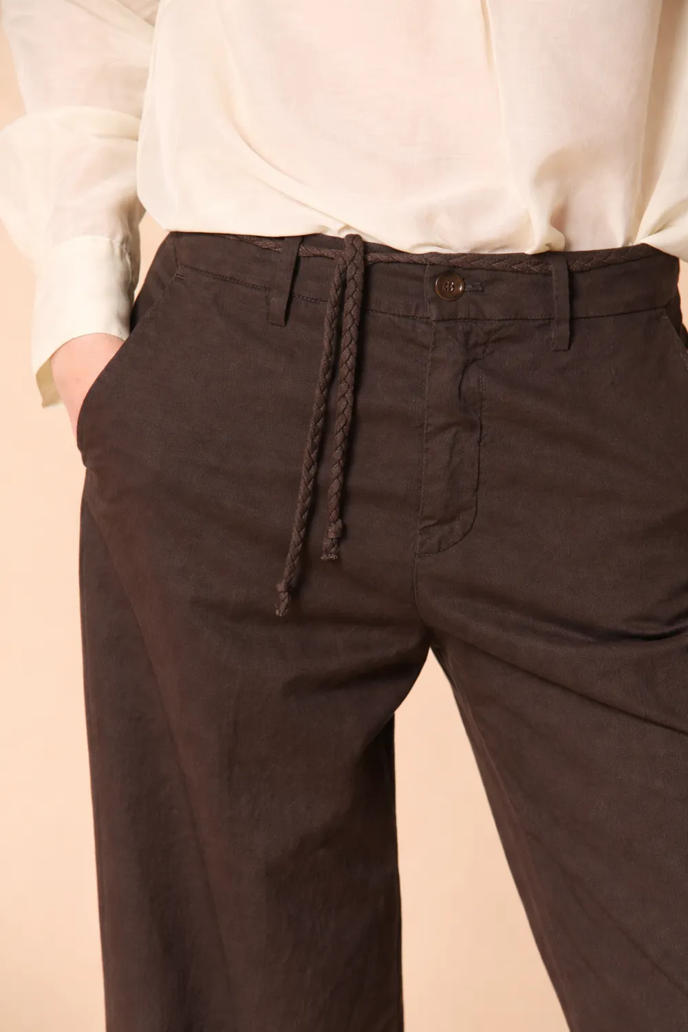 Mason's New York Studio chino donna marrone scuro straight