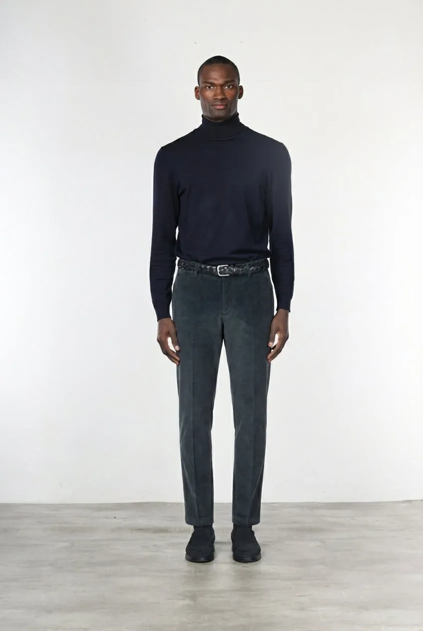 Mason's Milano pantalone chino velluto grigio scuro extra slim