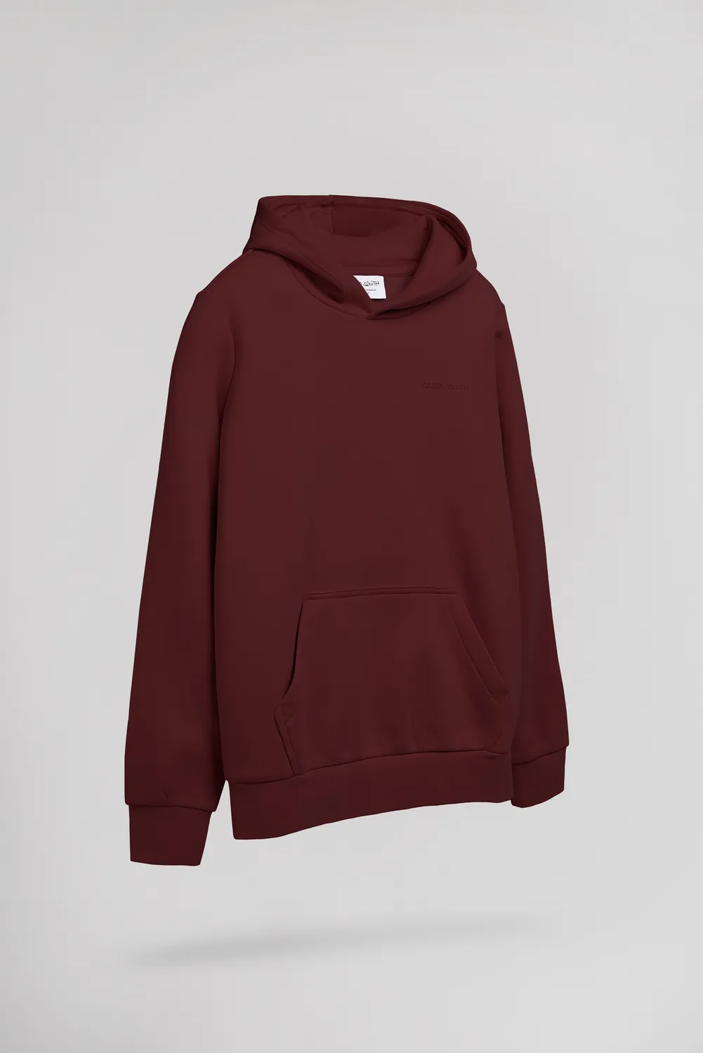 Teddy Smith S-Nark Hoody Jr felpa ragazzo cappuccio bordeaux