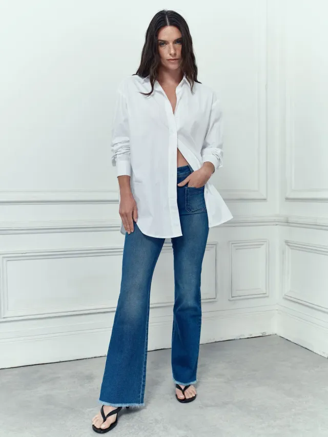 Acquaverde Carlotta jeans cropped Worn vita media