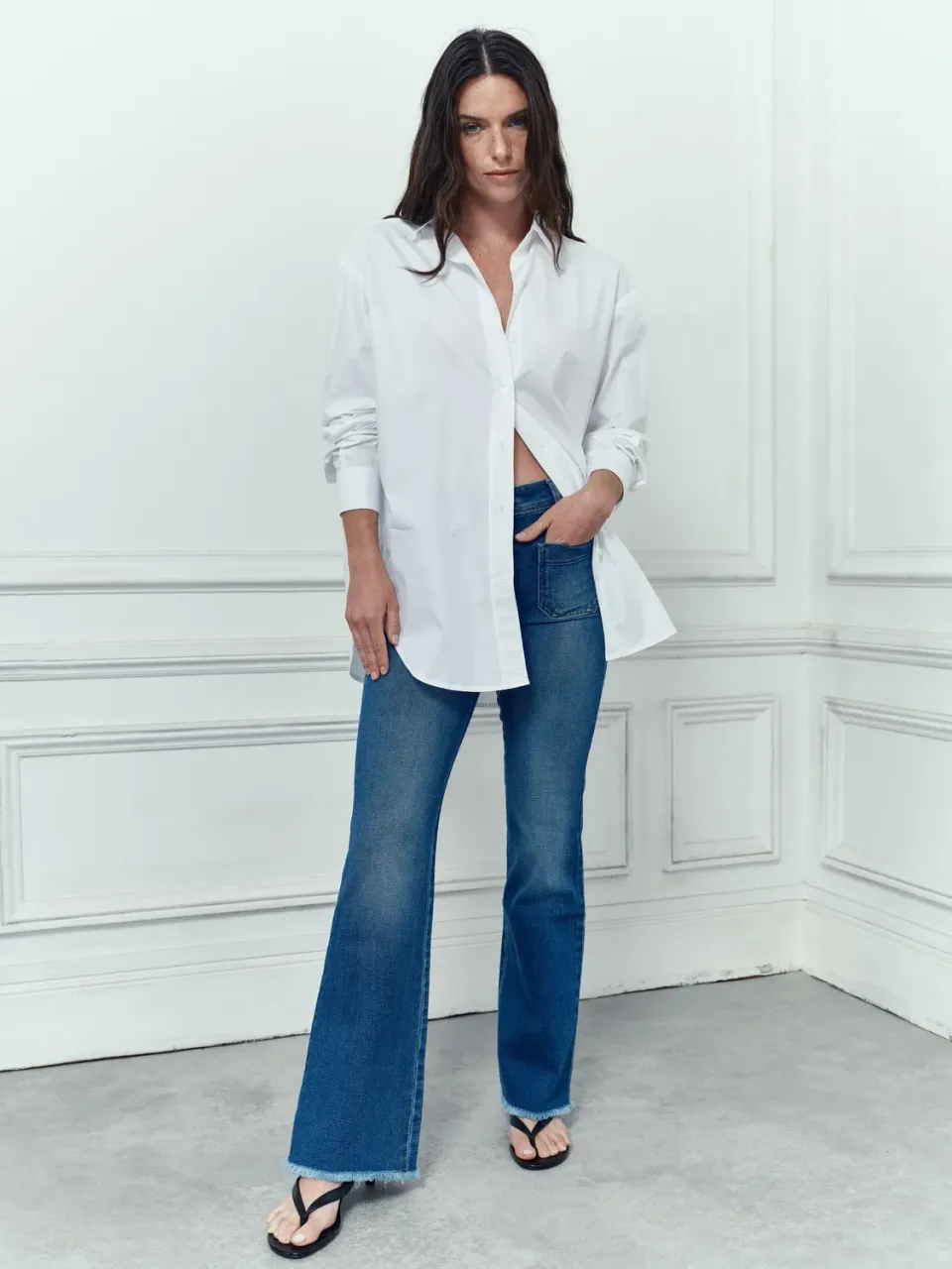 Acquaverde Carlotta jeans cropped Worn vita media