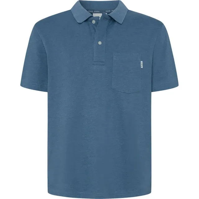 Pepe Jeans Mans polo uomo melange blu Sea Blue