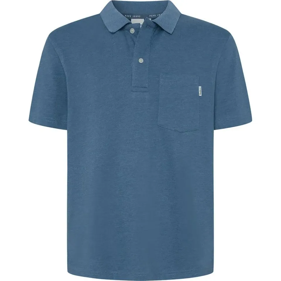 Pepe Jeans Mans polo uomo blu Sea Blue melange