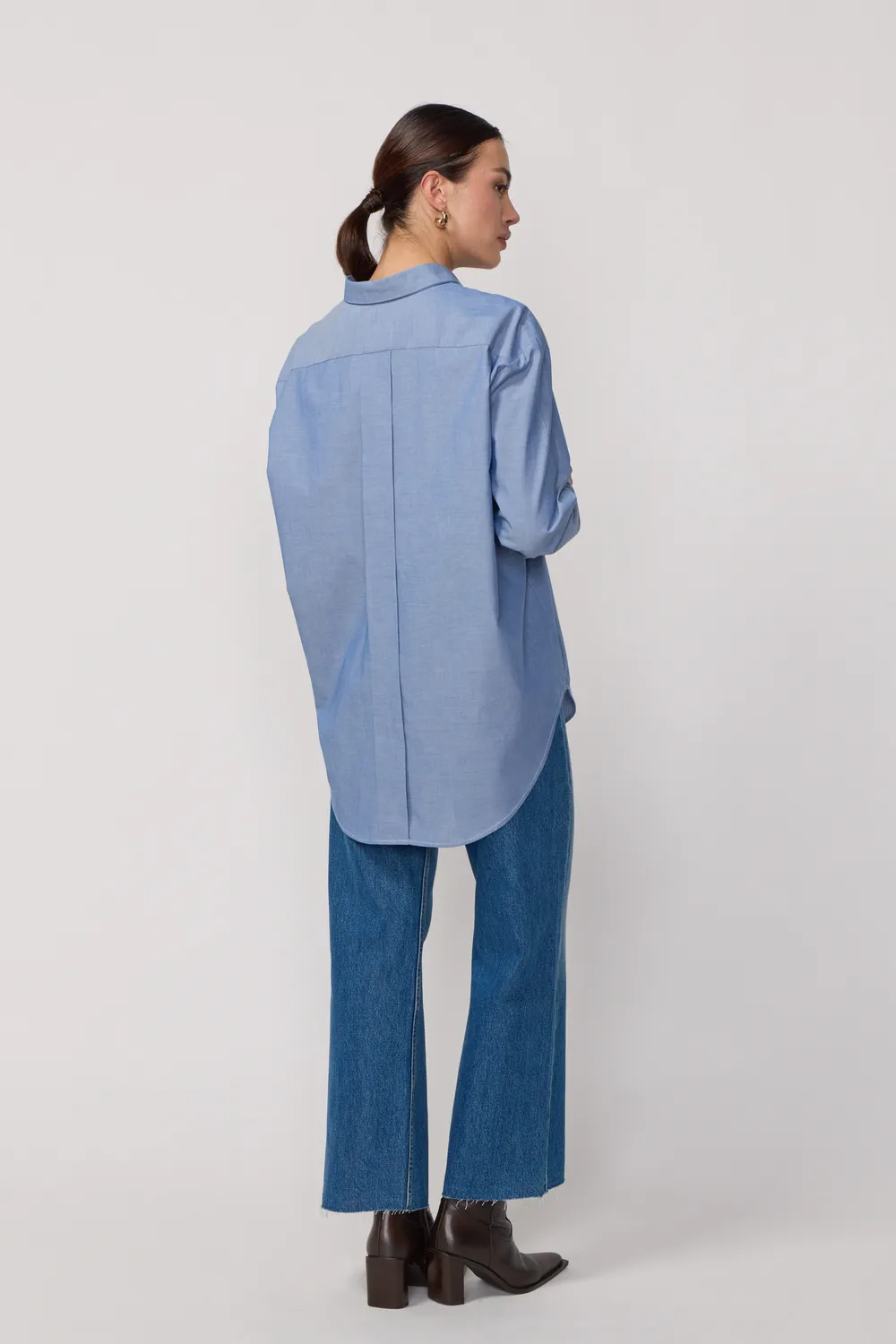 acquaverde White Shirt camicia Indigo oversize