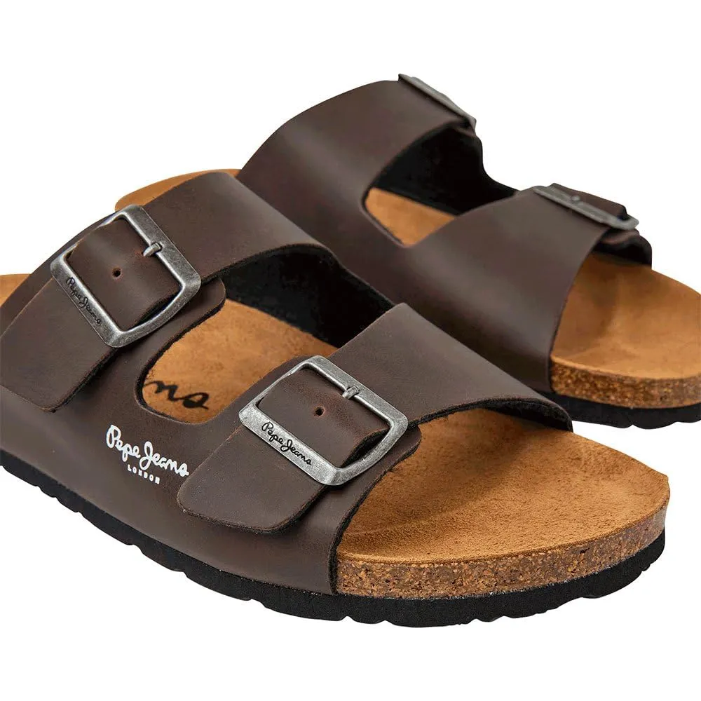 Pepe Jeans Double Kansas sandali uomo marrone sughero