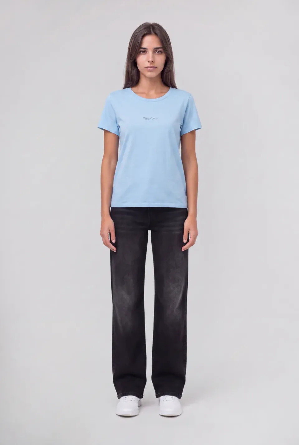Teddy Smith T-Ribelle MC T-Shirt Donna Azzurro Cotone