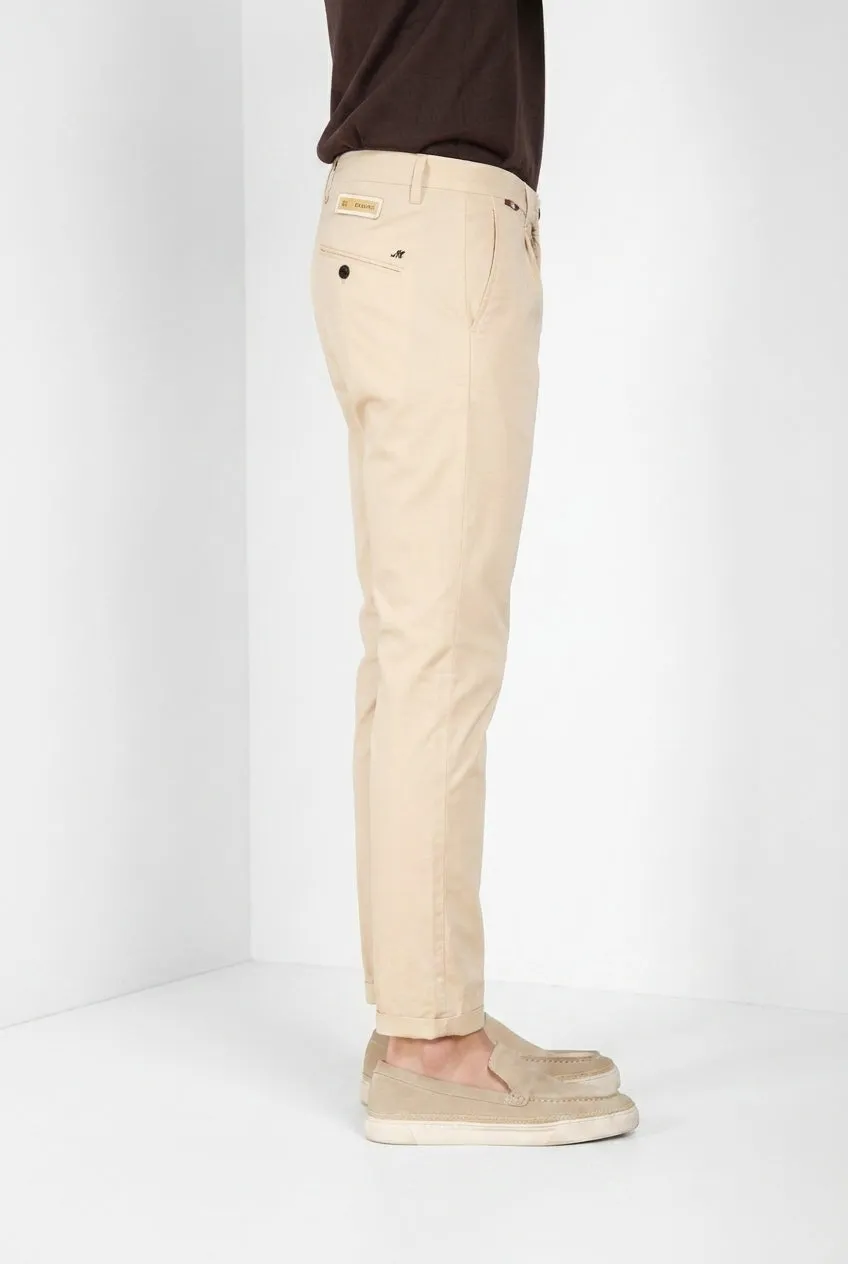 Mason's Osaka 1 Pinces chino uomo beige seta carrot