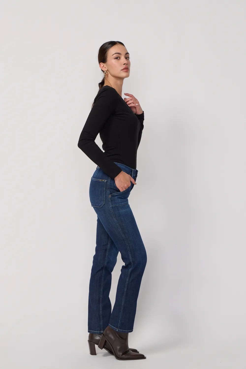 Acquaverde Pierce jeans caviglia dark aged