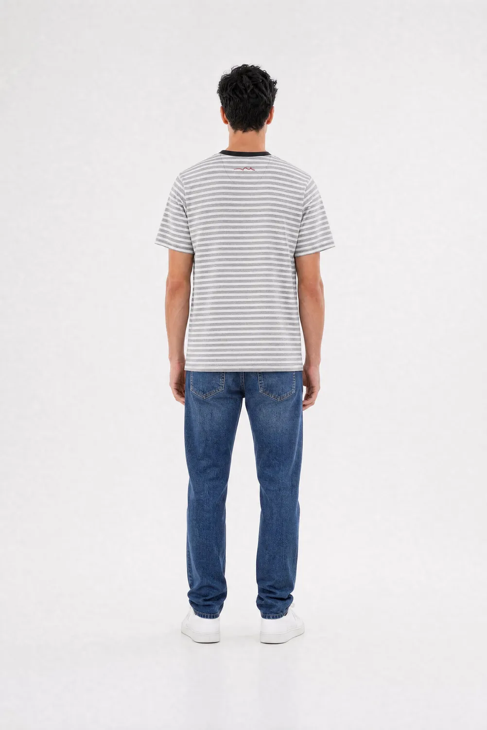 Teddy Smith T-Matias t-shirt righe cotone nera