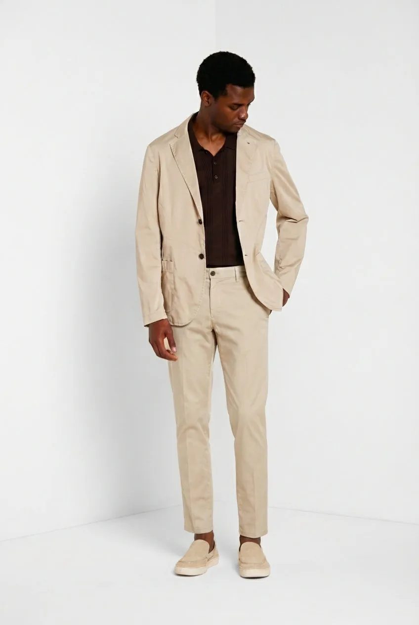 Mason's Milano Jogger Travel pantalone chino beige extra slim