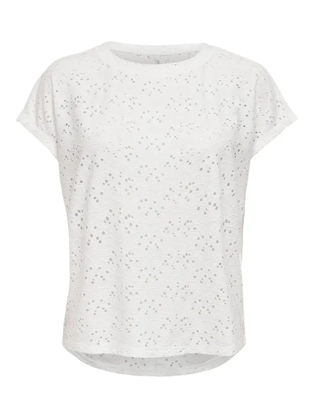 ONLY Onlsmilla S/S t-shirt donna Cloud Dancer jersey