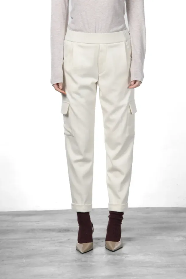 Mason's Chile Jogger cargo donna panna jersey relaxed
