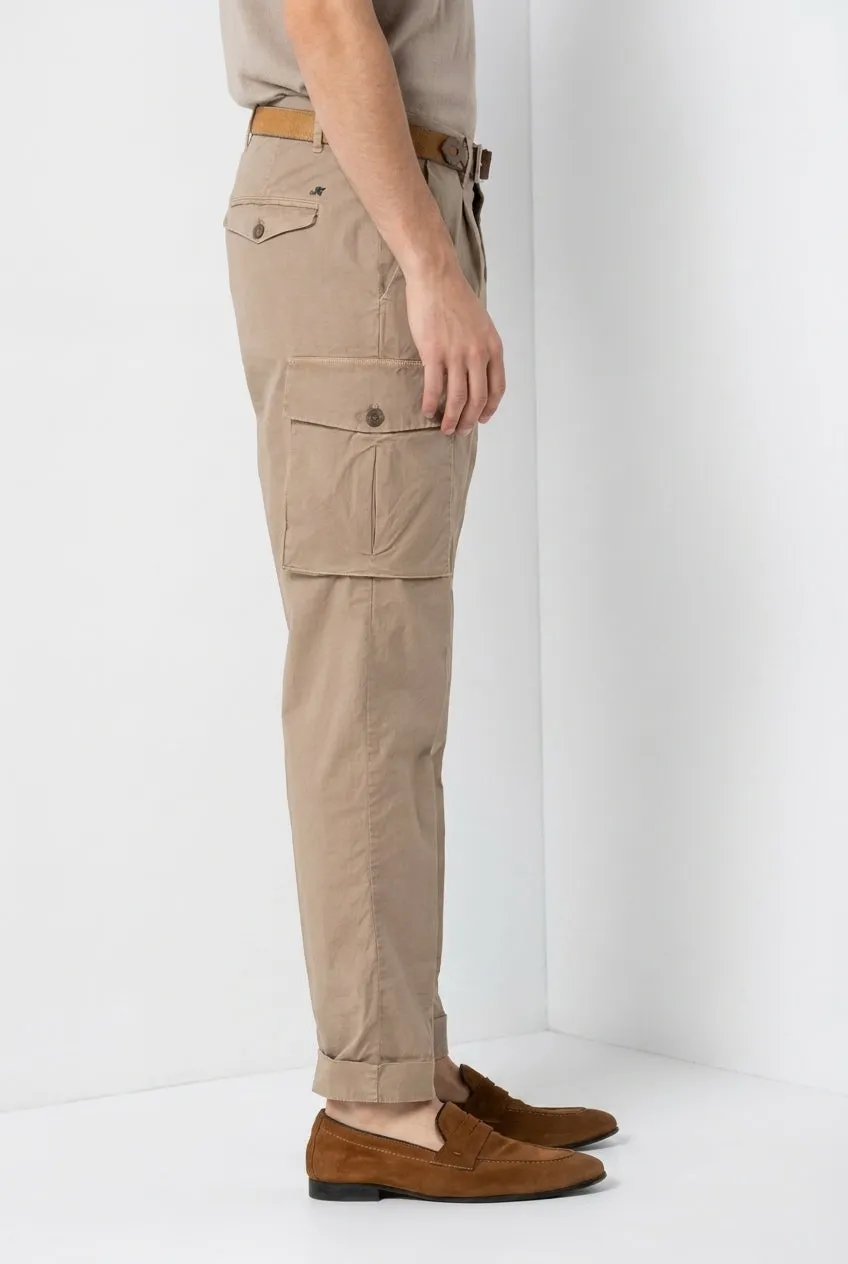 Mason's Boston pantalone cargo uomo kaki relaxed