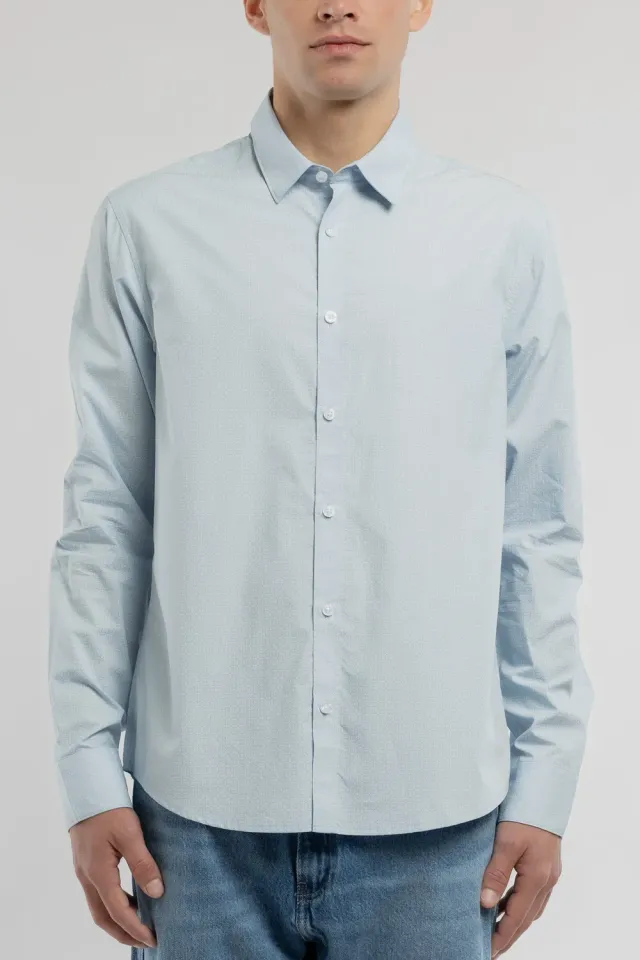 Teddy Smith Carton camicia uomo pastel blue microfloral