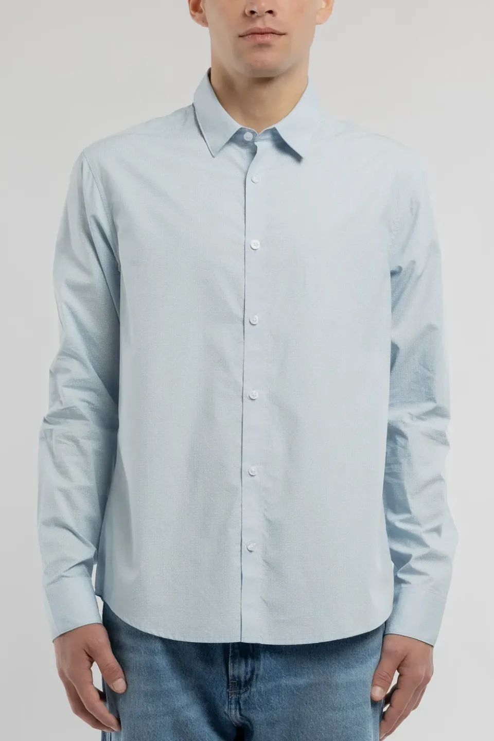 Teddy Smith Carton camicia uomo pastel blue microfloral