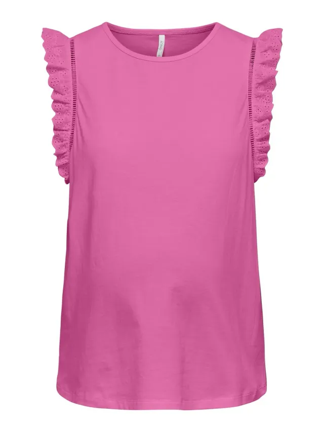 ONLY Olmlinda Top Premaman Cotone Girocollo