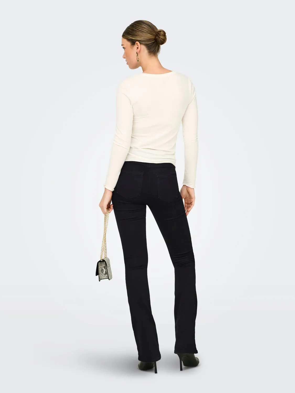 ONLY Onlroyal High Sweet Flared 600 jeans donna 29W/34L nero