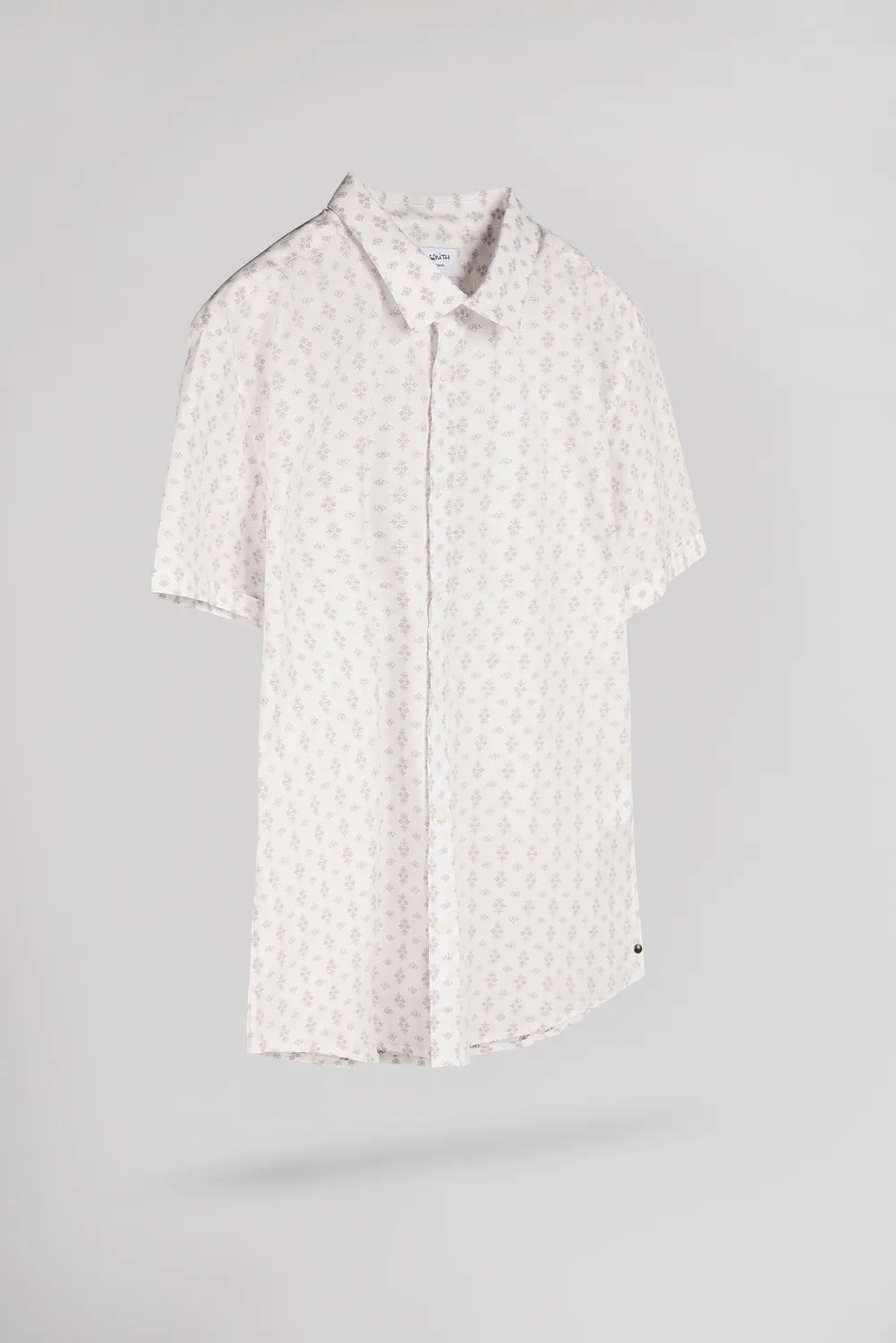 Teddy Smith Cut 2 MC camicia slim middle white uomo