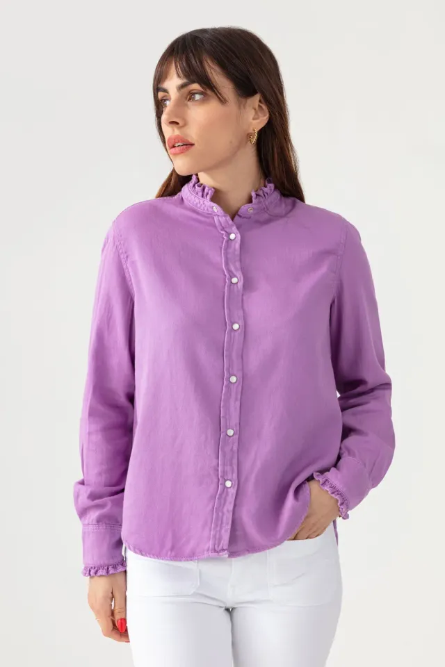 Acquaverde Gaby Camicia Iris Collo Vittoriano