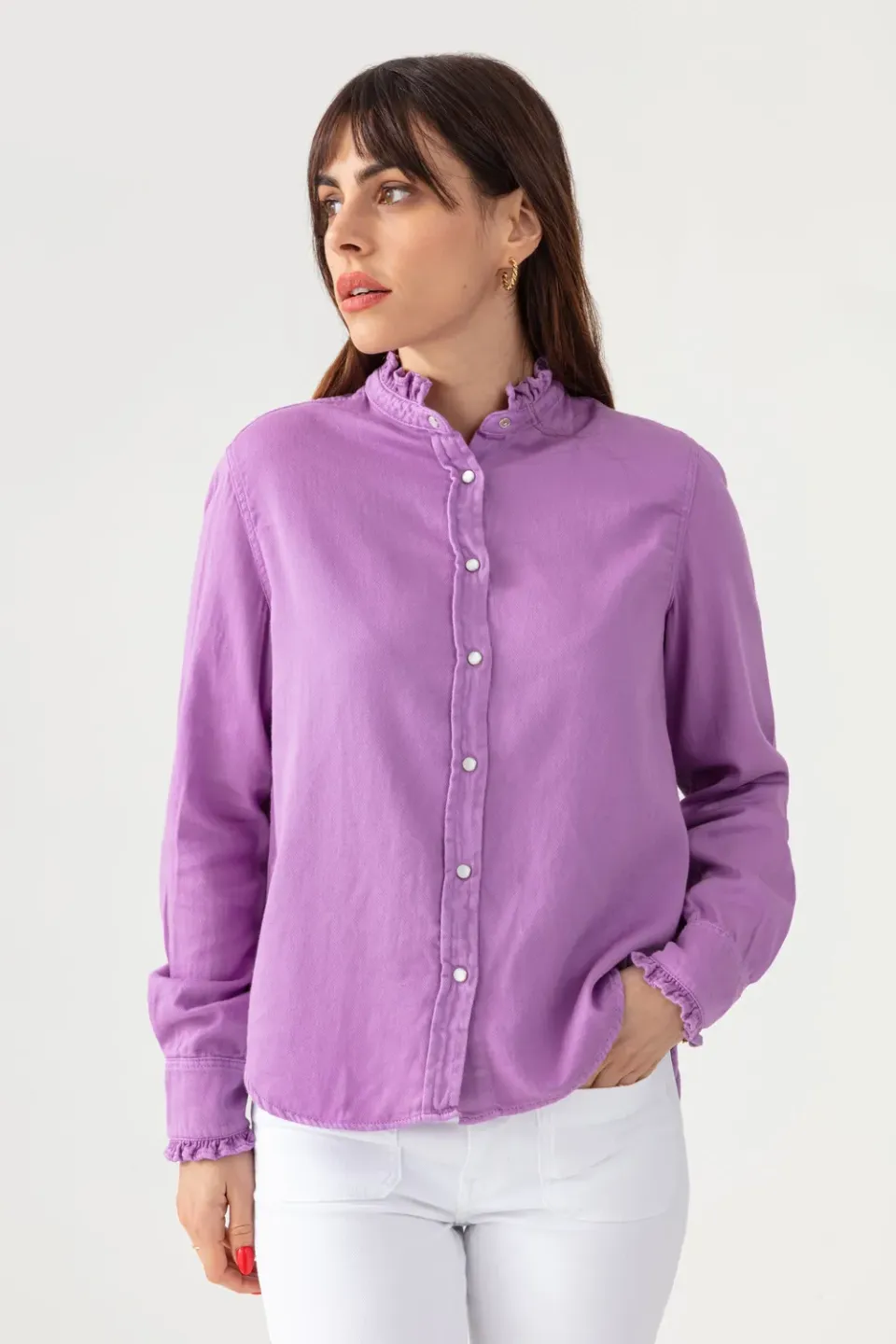 Acquaverde Gaby Camicia Iris Collo Vittoriano