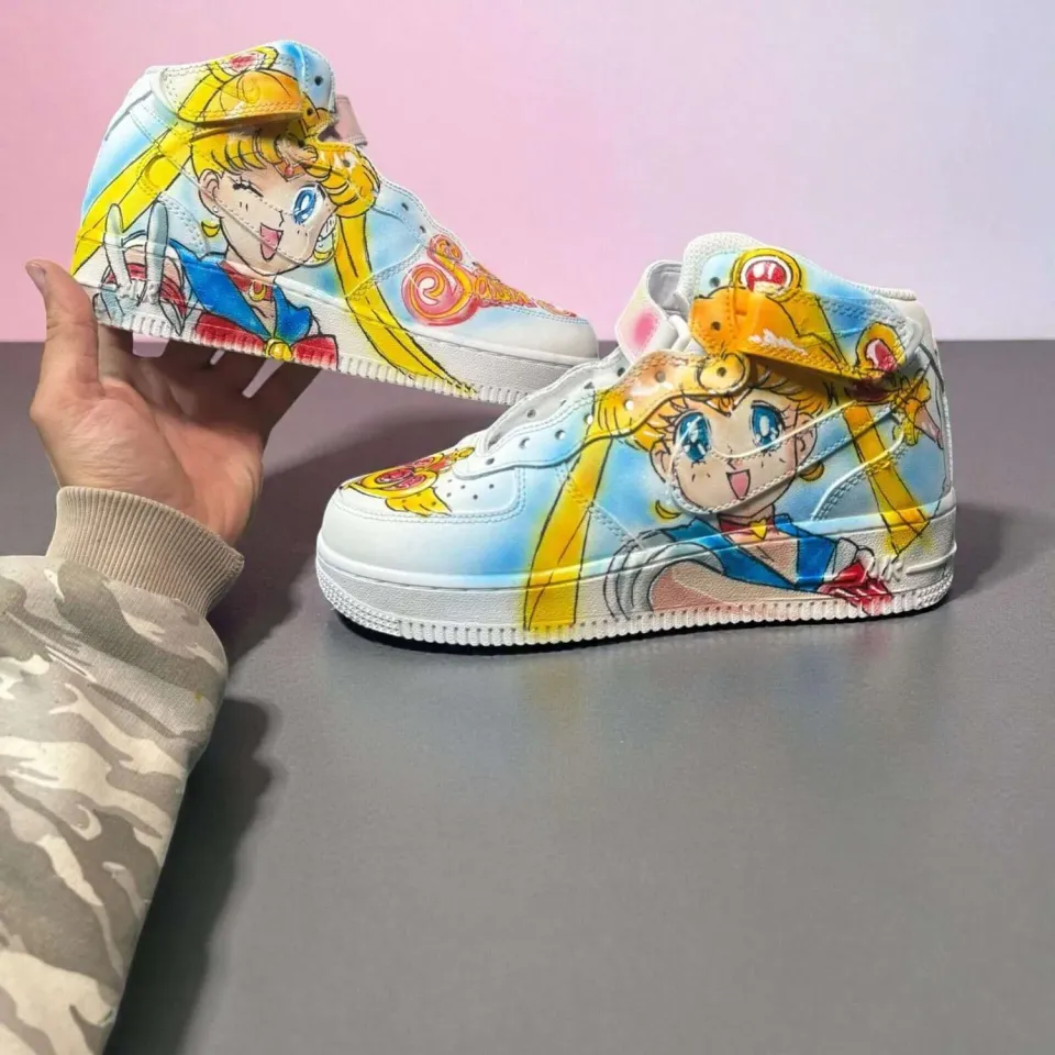 Nike Air Force 1 Sailor Moon sneakers dipinte a mano