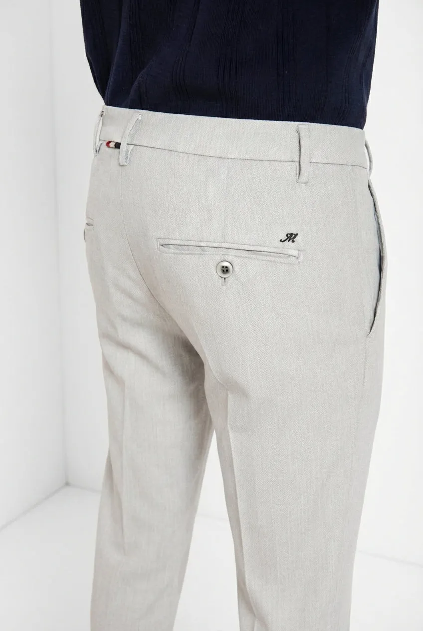 Mason's Milano pantalone chino uomo grigio extra slim