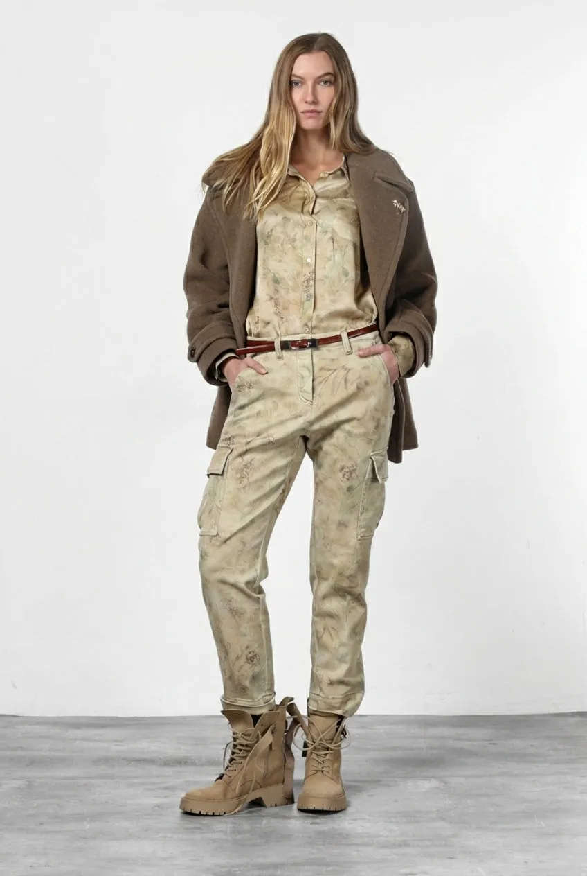 Mason's Sharon Camicia Donna Bianco Sporco Fiori