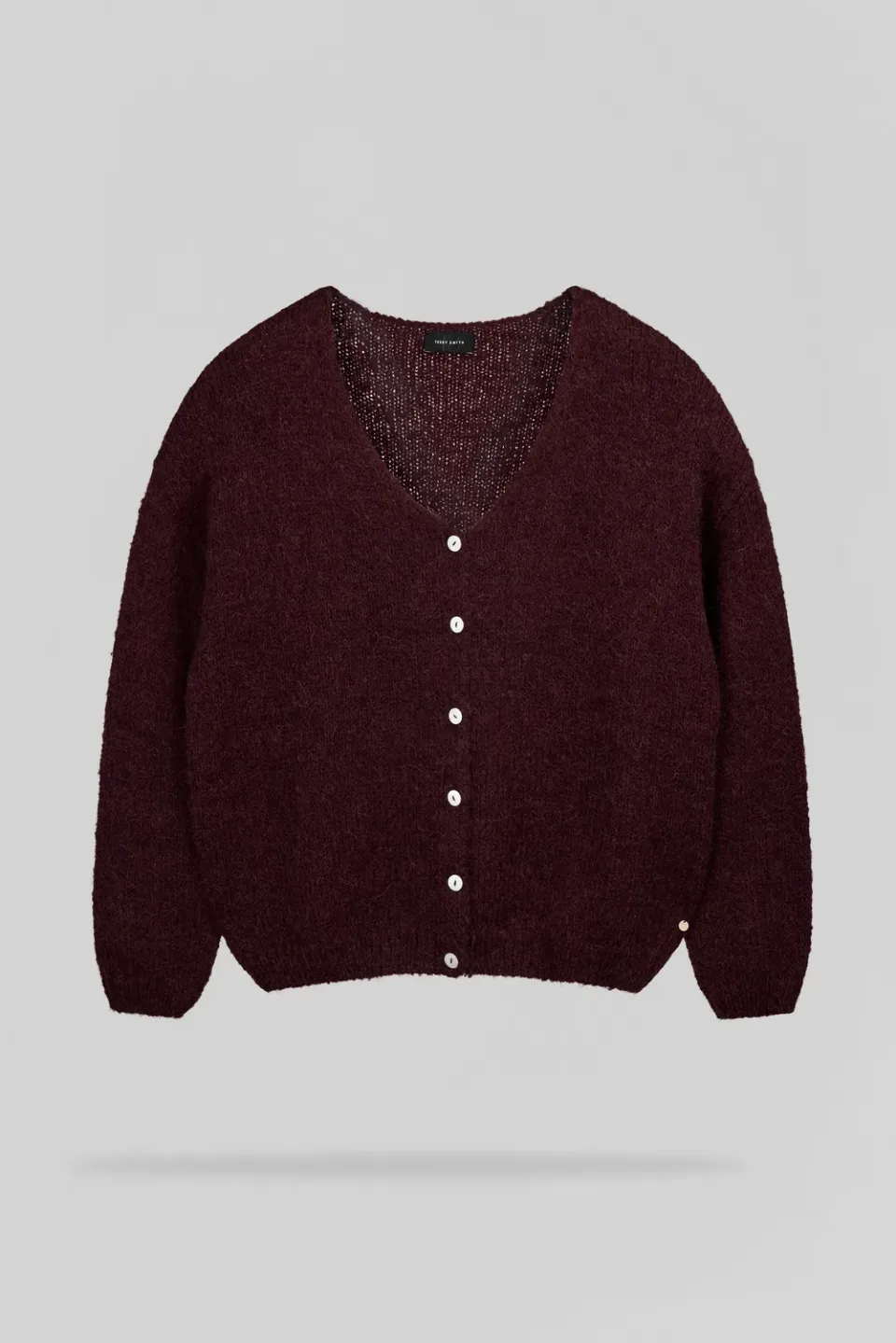 Teddy Smith G-Mela cardigan donna bordeaux misto alpaca